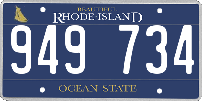 RI license plate 949734