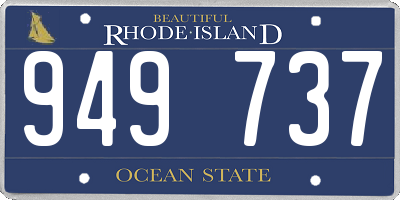 RI license plate 949737