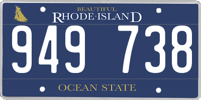 RI license plate 949738