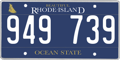 RI license plate 949739