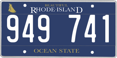 RI license plate 949741