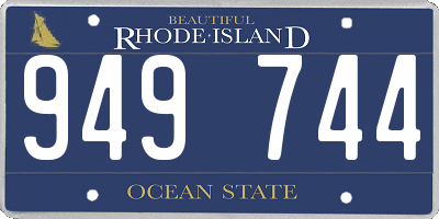 RI license plate 949744