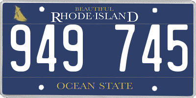 RI license plate 949745