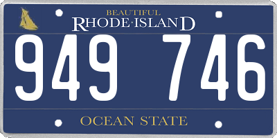 RI license plate 949746