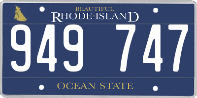 RI license plate 949747