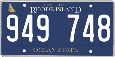 RI license plate 949748