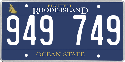 RI license plate 949749