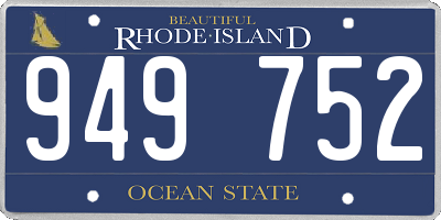 RI license plate 949752