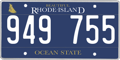 RI license plate 949755