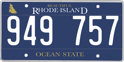 RI license plate 949757