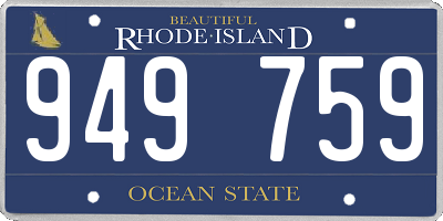 RI license plate 949759