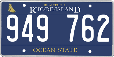 RI license plate 949762