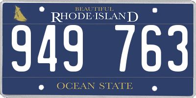 RI license plate 949763