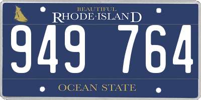 RI license plate 949764