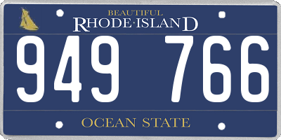 RI license plate 949766