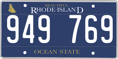 RI license plate 949769