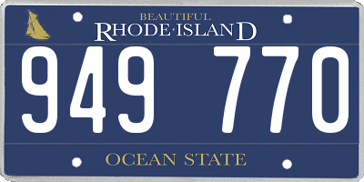 RI license plate 949770