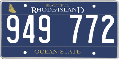 RI license plate 949772
