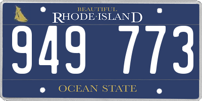 RI license plate 949773
