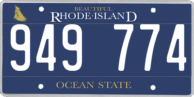 RI license plate 949774