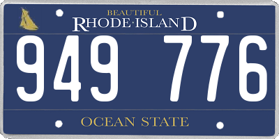 RI license plate 949776
