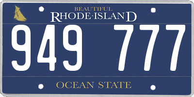 RI license plate 949777