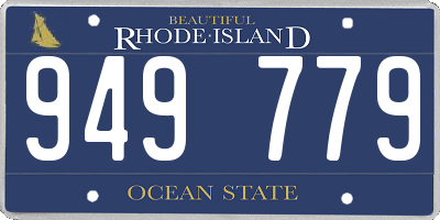 RI license plate 949779