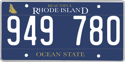 RI license plate 949780