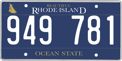 RI license plate 949781