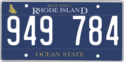 RI license plate 949784