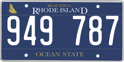 RI license plate 949787