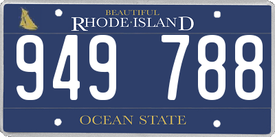 RI license plate 949788