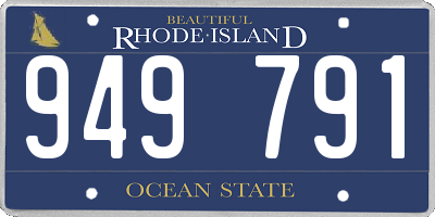 RI license plate 949791