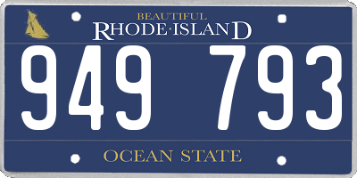 RI license plate 949793