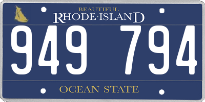 RI license plate 949794