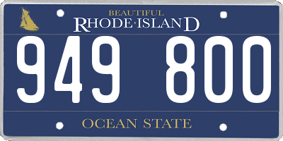 RI license plate 949800