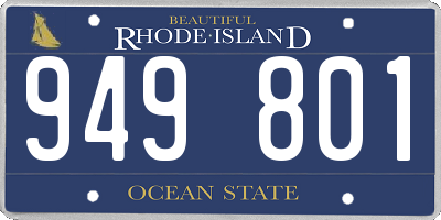 RI license plate 949801