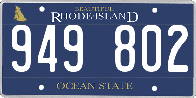 RI license plate 949802