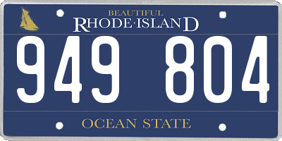 RI license plate 949804