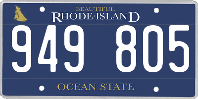 RI license plate 949805