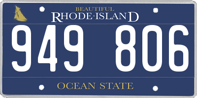 RI license plate 949806