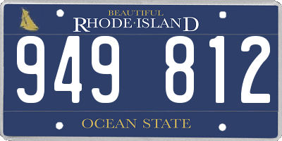 RI license plate 949812