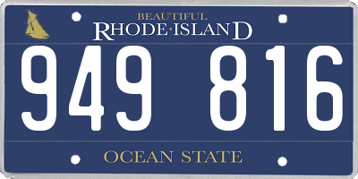 RI license plate 949816