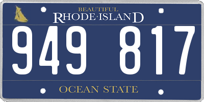 RI license plate 949817