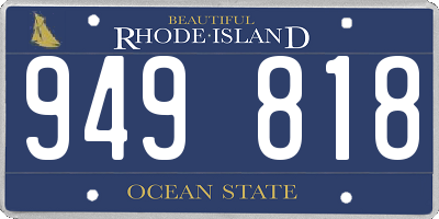 RI license plate 949818