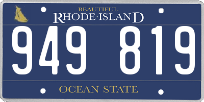 RI license plate 949819