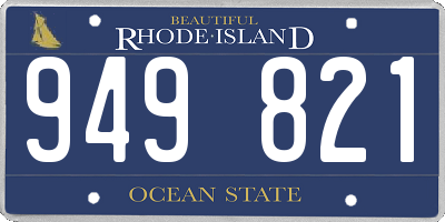 RI license plate 949821
