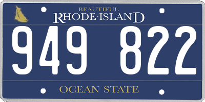 RI license plate 949822