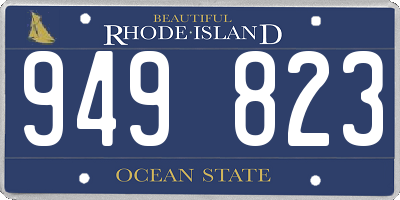 RI license plate 949823