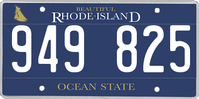RI license plate 949825